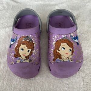 Disney Sofia the First Crocs Kids Clog Purple Slip-On Sandals Size 12/13